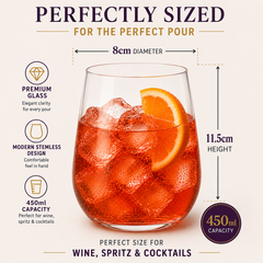 Stemless cocktail glass and socks gift set in premium presentation packaging