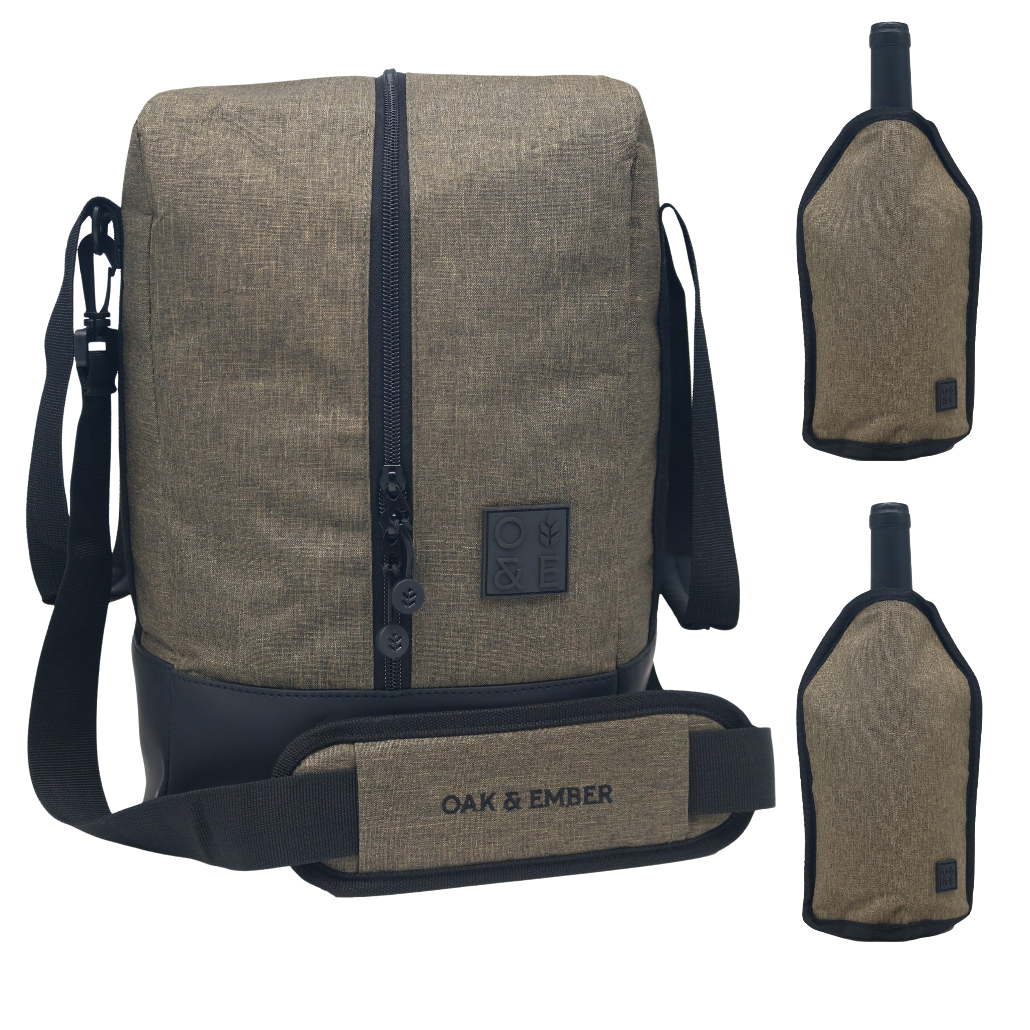 Beverage Bag Drinks Carrier for Wine & Whisky Bottles | Oak & Ember®