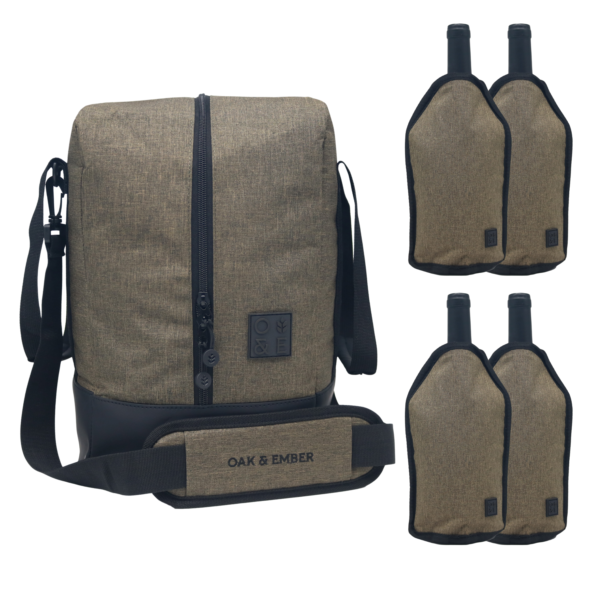 Beverage Bag Drinks Carrier for Wine & Whisky Bottles | Oak & Ember®