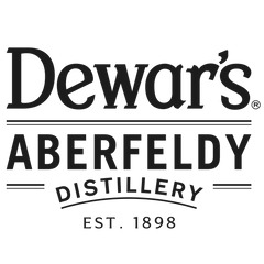 Dewar's Aberfeldy Distillery logo on a white background