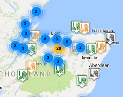 Map Scotch Whisky Distilleries