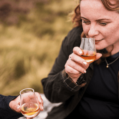 Compact Mini Ember spirits nosing glass, small and sturdy for travel