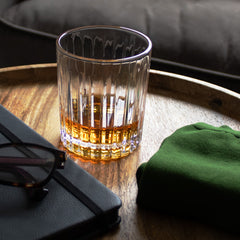 Whisky tumbler and socks gift set in premium presentation packaging